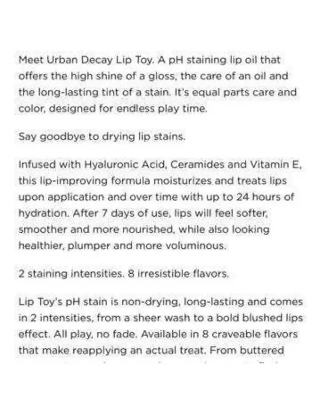 Urban Decay / Lip Toy pH Staining Lip Oil / Fuzzed